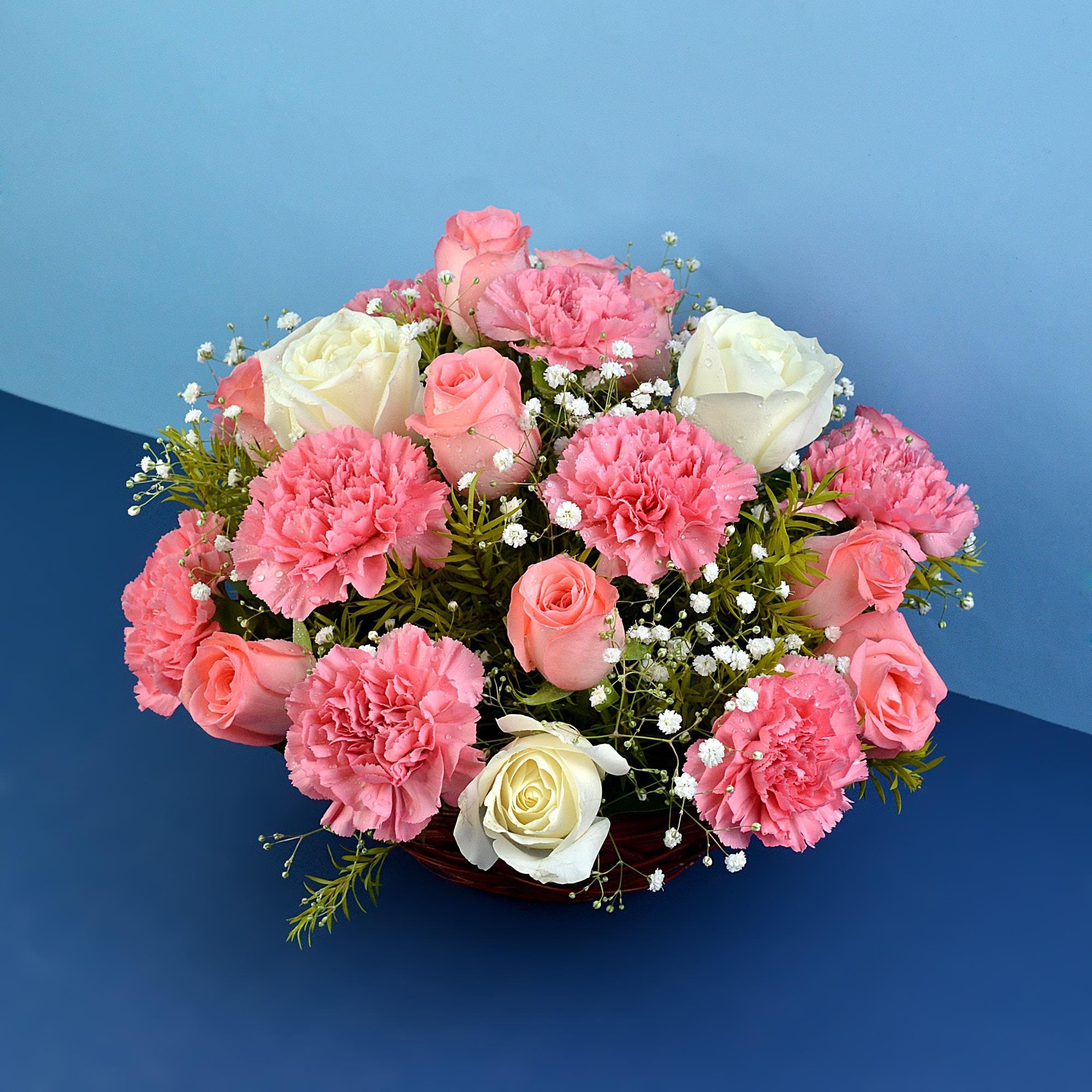 Mixed flowers in basket Flowers to Vadodara