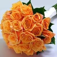 Blooming Orange Roses Bouquet