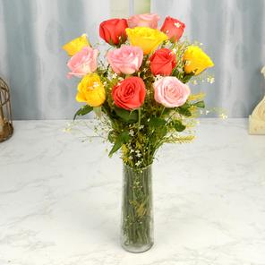Sweet Mixed Roses Vase Sweet Mixed Roses Vase