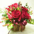 Attractive12 Red Roses basket