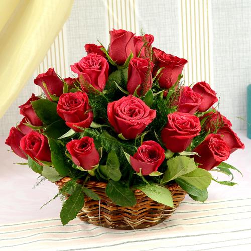 Red basket Arrangement