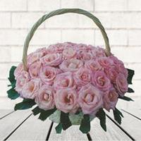 Gorgeous Pink Rose Basket