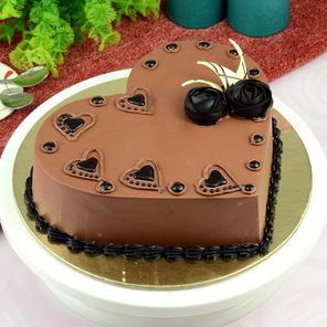 Heart Shape Chocolate Cake 1 Kg Heart Shape Chocolate Cake 1 Kg