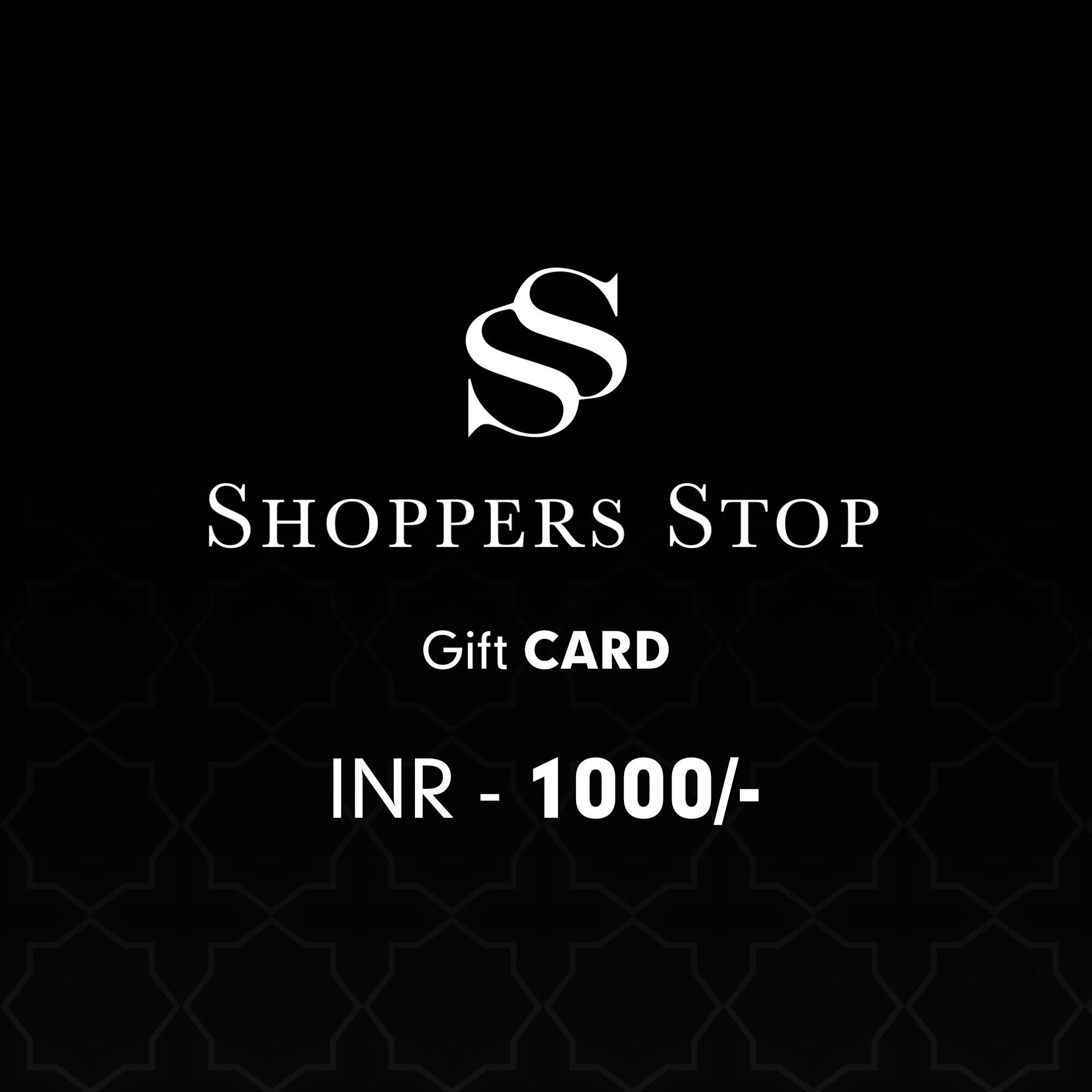 Shoppers Stop Gift Card - Rs.1000 : : Gift Cards