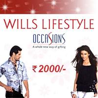 Wills Lifestyle Gift Vouchers Rs. 2,000/-
