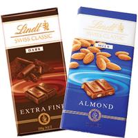 Lindt Milk Almond and Lindt Dark