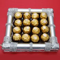 Ferrero Rocher in Silver Tray