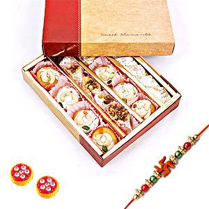 Assorted Kaju Sweets with Rakhi