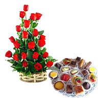 Roses With Delicious Pastries
