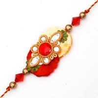 Satin Base Zari Rakhi