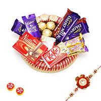 Delicious Chocolate Tray with Rakhi