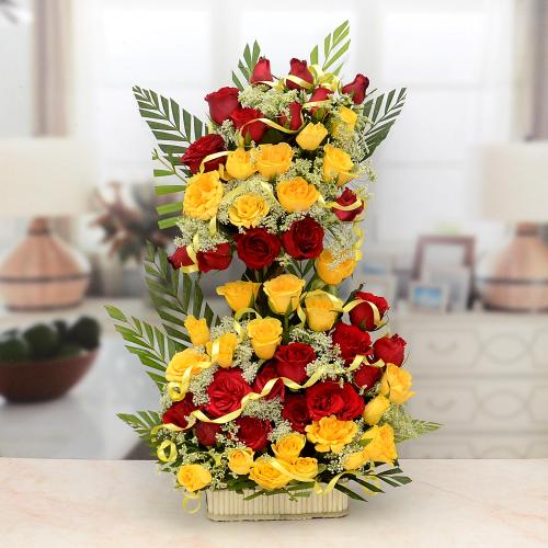 50 Red N Yellow Tall basket