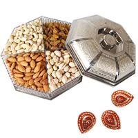 Mixture of Dry fruits with Diyas