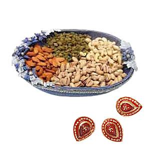 Mixed Dry Fruits - 1/2 Kg with Diyas