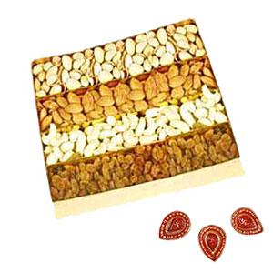 Crunchy Dry Fruits 400gm with Diyas