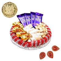 Sweets Tray with Diyas