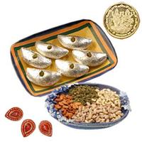 Dry Sweets - 1.5 kg. with Diyas