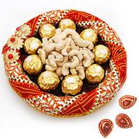 Chocolate and Dry Fruits Combo with Diyas