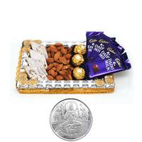 Chocolate, dryfruits, Sweet Pack with Diyas