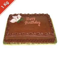 Rectangle Chocolate Birthday Cake - 1 Kg