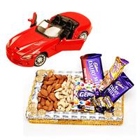 Chocolate, Dry fruit Tray with Car