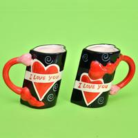Colorful Pair of Love Mugs