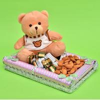 Teddy with Dry Fruits n Chocolates