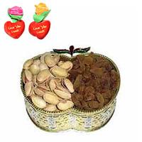 Apple Dryfruits Box with Rose Hearts
