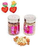 Jars with Dry Fruits with Rose Hearts