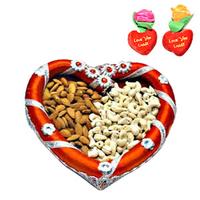 Dry Fruits 400 gms with Rose Hearts