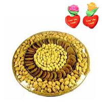 Three In One Dryfruits Hamper with Rose Hearts