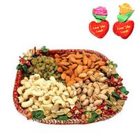 Dry Fruits - 1Kg with Rose Hearts