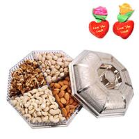 Crunchy Dryfruits with Rose Hearts