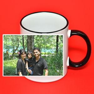 Black Rim and Handle Mug