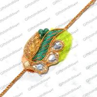 Green Rakhi With Stone