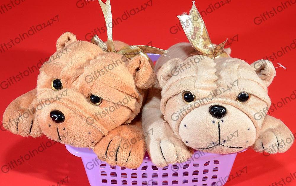 Basket of Soft Toy Puppies Soft Toys