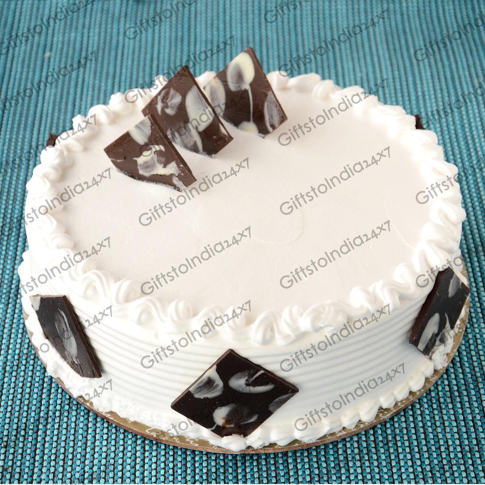 Order Designer Chocolate Vanilla Cake Half Kg Online at Best Price, Free  Delivery|IGP Cakes