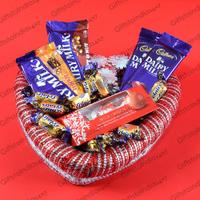 Heart Shaped Tray With Chocolates