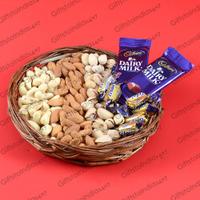 Cane Basket with Delicious Treats