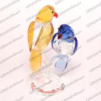 Crystal Parrots Showpiece