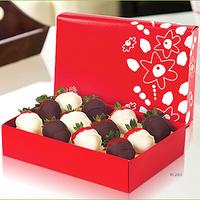 White and Semisweet Chocolate Dipped Strawberries