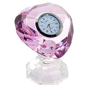Crystal Heart Clock