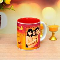 Personalized Red Diwali Mug