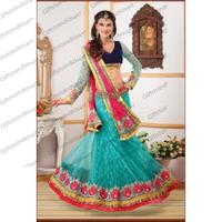 Marvelous Cyan Blue Lehenga Choli