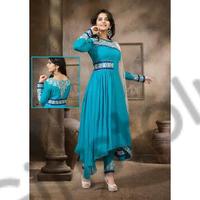Aesthetic Cyan Blue Salwar Kameez