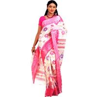 Pink Cotton Saree