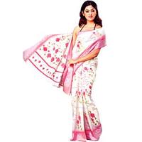 Rose Printed Cotton Saree