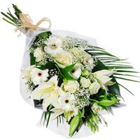 White Floral Funeral Bouquet