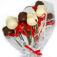 Brown and white roses-pack of 12