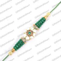 Gorgeous Rakhi with Green Beads